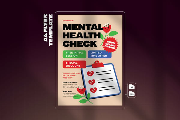 Mental Health Check - Flyer Template