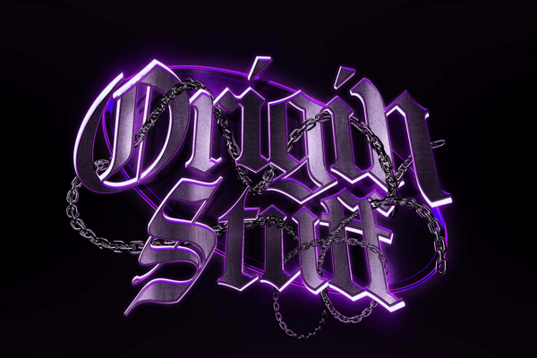 Metallic Neon Text Effect