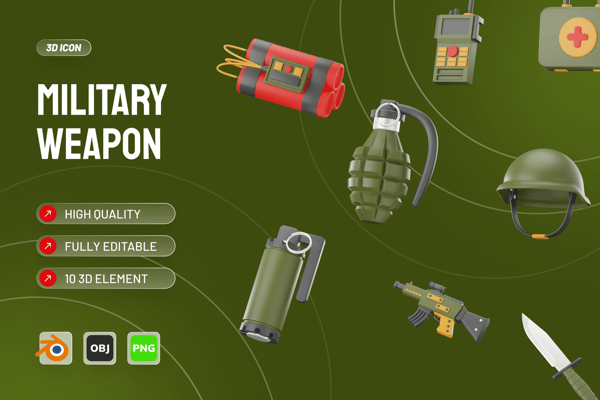 Military 3D Icon