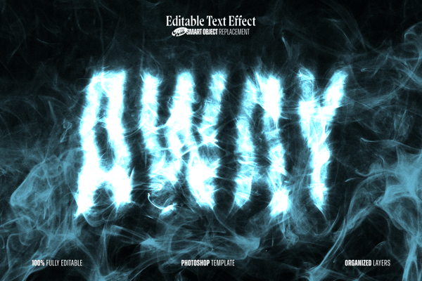 Mint Green Smoke Text Effect