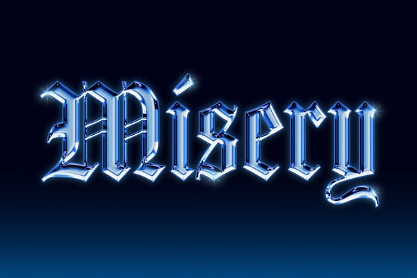 Misery Gothic Chrome Text Effect