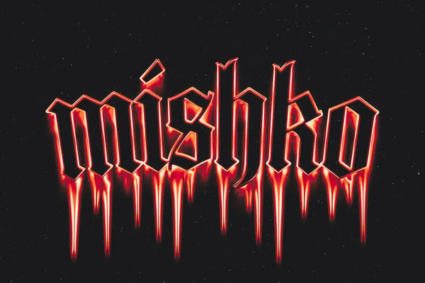 Mishko Text Effect - Dark Gothic Liquid PSD Template