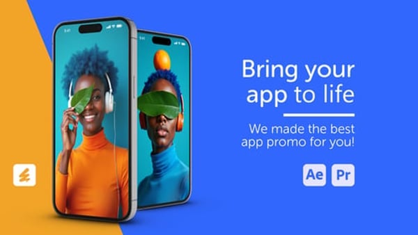 Mobile App Promo Mockup for After Effects & Premiere Pro | 4K UI/UX Screen Showcase