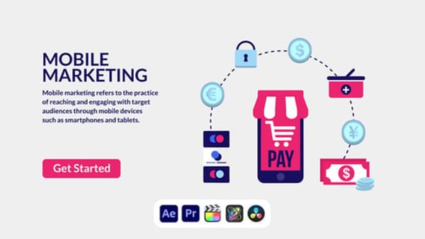 Mobile Marketing Design Concept - Modern Smartphone Campaign Presentation Animation Template