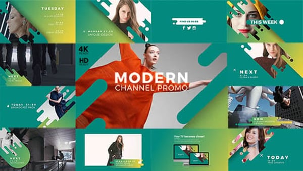 Modern Channel Promo Broadcast Pack — Device Layouts, Transitions & Typography