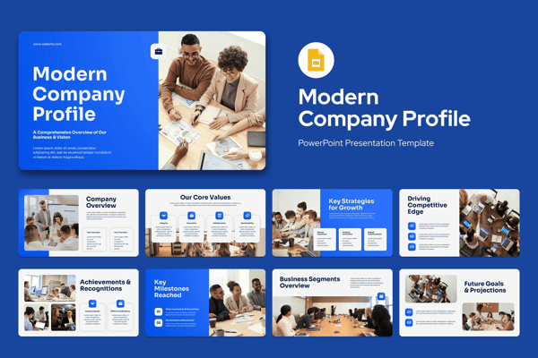 Modern Company Profile Google Slides