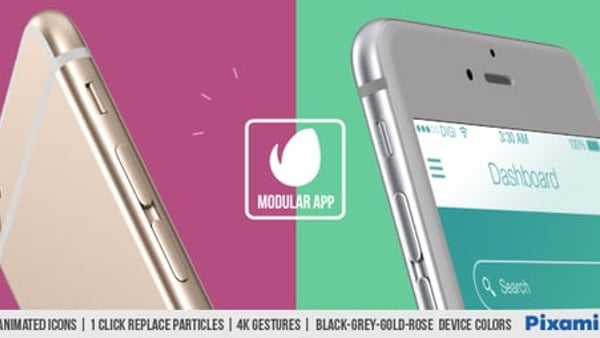 Modular App Promo for After Effects – Phone, Tablet & 250 Icons