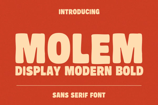 Molem – Bold Retro Display Sans Serif Font