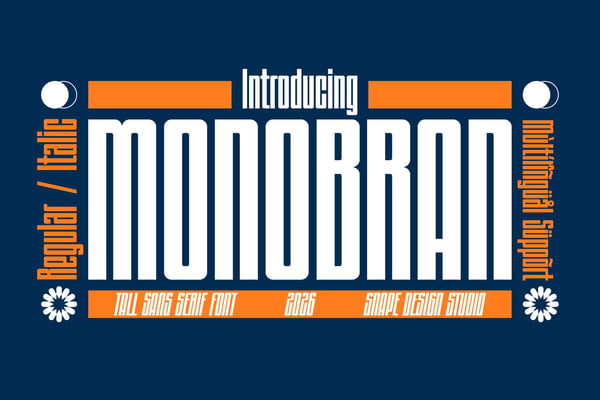 Monobran - Tall Sans Serif Font