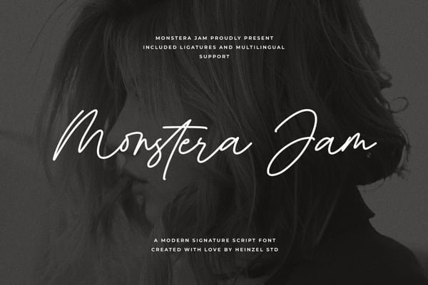 Monstera Jam Modern Signature Font