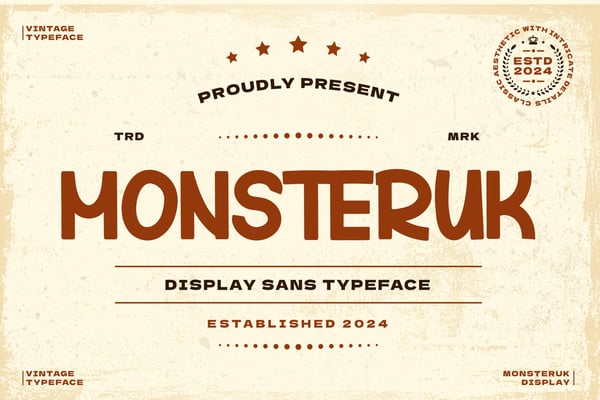 Monsteruk - Display sans Serif Font