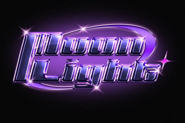 Moon Light Y2K Text Effect