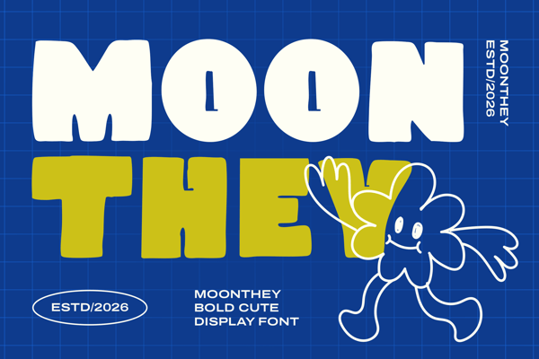 Moonthey – Bold Retro Display Font