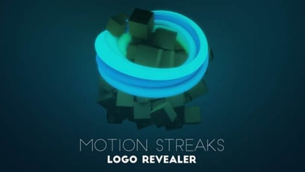 Motion Streaks Logo Reveal for After Effects – 5 Geometric Shape Versions