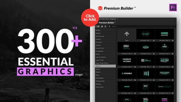 Motion Typography for Premiere Pro - Dynamic Text Animation Typography Pack