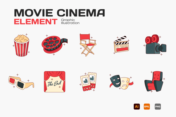 Movie Hand Drawn Element