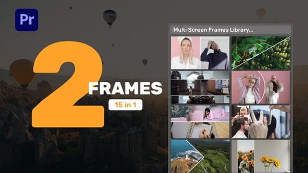 Multi Screen Frames Library - 2 Frames for Premiere Pro