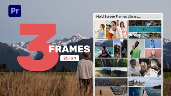 Multi Screen Frames Library - 3 Frames for Premiere Pro