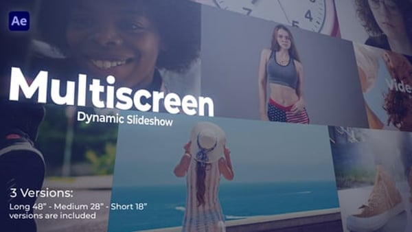 Multiscreen Typography Opener for After Effects | Ultra HD Dynamic Slideshow