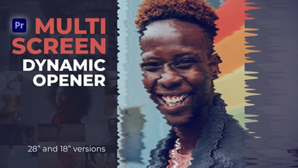 Multiscreen Typography Opener MOGRT for Premiere Pro | Ultra HD, 2 Durations