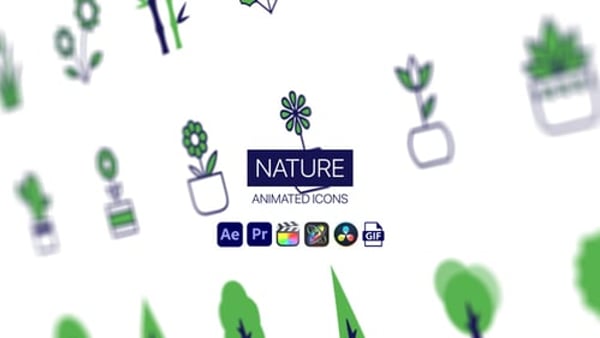 Nature Animated Icons - Organic Nature Motion Icons Animation Pack