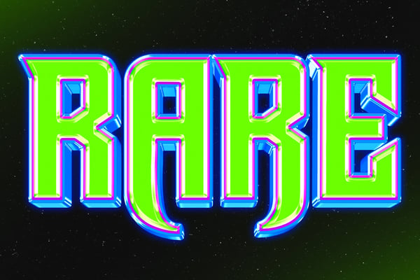 Neon Chrome Text Effect