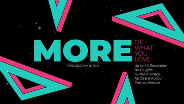 Neon Geometry Kinetic Typography Opener for After Effects – Stomp Rhythm Intro