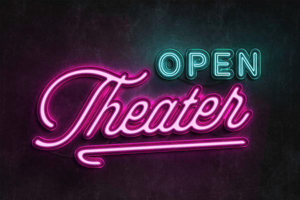 Neon Glow Title Text Effect