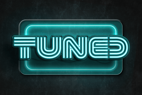 Neon Glow Title Text Effect