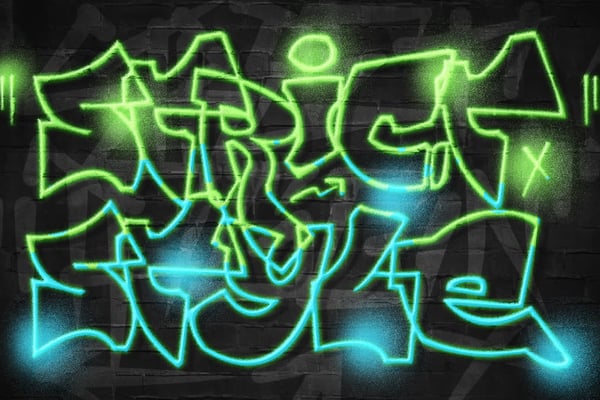 Free Neon Graffiti Text Effect