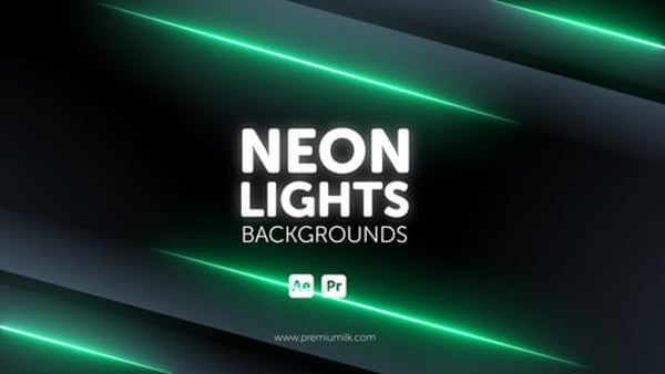 Neon Lights Backgrounds - Glowing Futuristic Light Motion Animation Pack