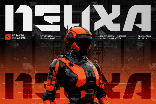 Neuxa – Futuristic Cyberpunk Display Font