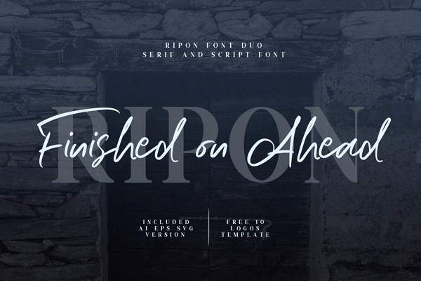 NEW! Ripon Font Duo + Bonus