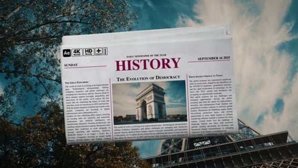 Newspaper Transitions - Vintage Paper Flip News Style Transition Effects Pack