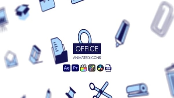 Office Animated Icons - Business Office Motion Icons Animation Pack
