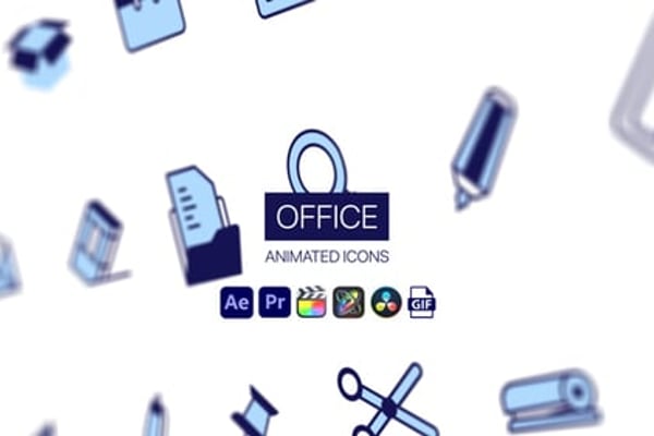 Office Animated Icons - Business Office Motion Icons Animation Pack