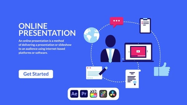 Online Presentation Design Concept - Modern Webinar Slide Animation Template