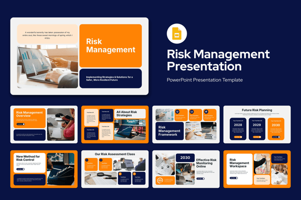 Orange Risk Management Google Slides