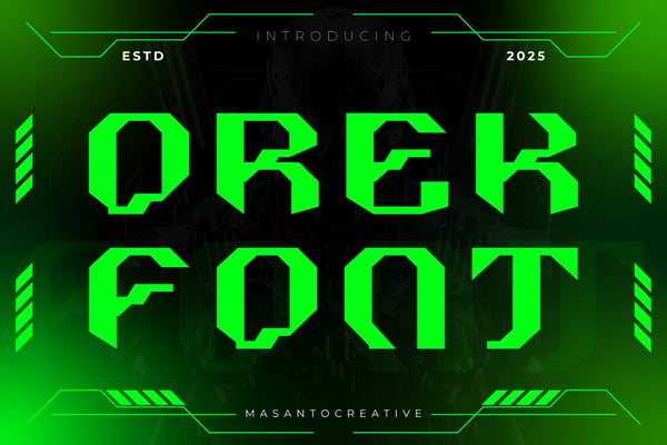 Orek - Modern Futuristic Font