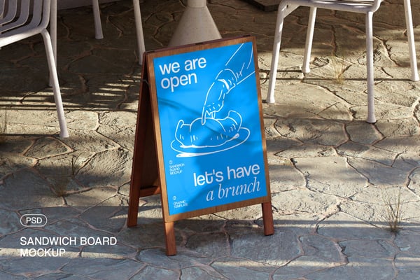 Outdoor Sandwich Board Mockup