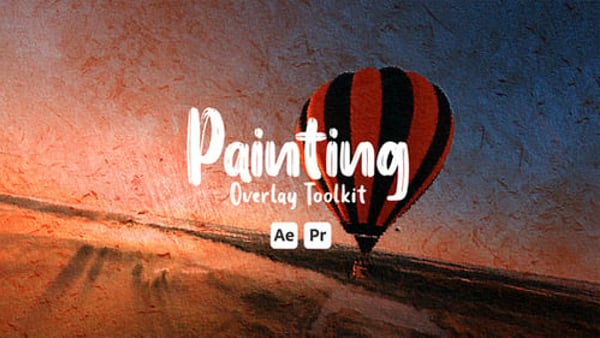 Painting Overlay Toolkit for After Effects & Premiere Pro MOGRT – 10 Vivid Overlays