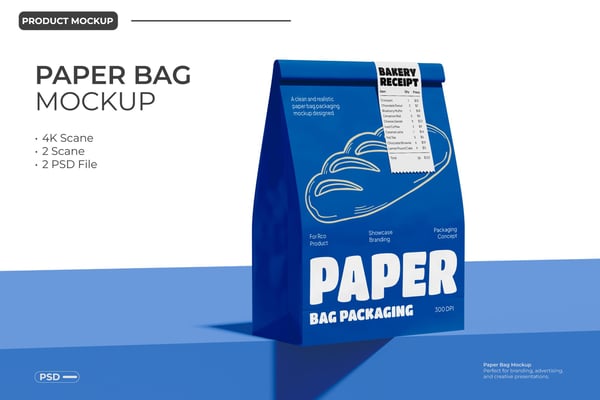 Paper Bag Packaging Mockup