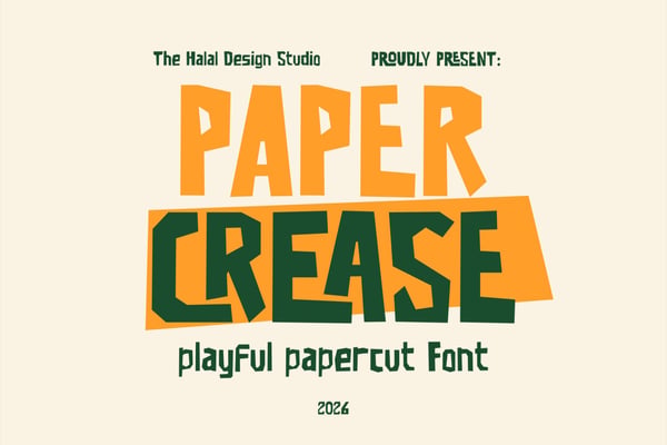 Paper Crease - Playful Papercut Font