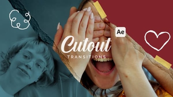 Paper Cut-Out Transitions for After Effects | Handmade Doodle Cutout Pack