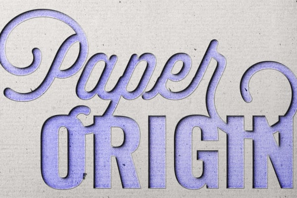 Paper Cutout Text Mockup