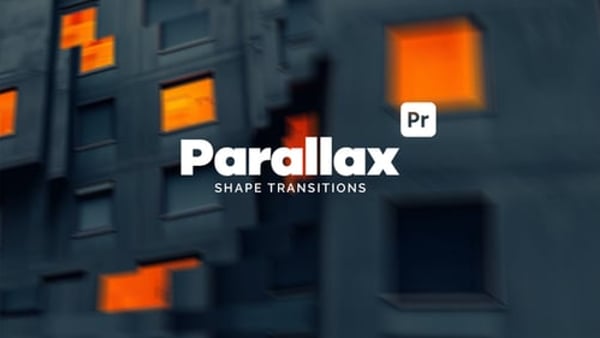 Parallax Shape Transitions for Premiere Pro | Mask MOGRT Slideshow Pack