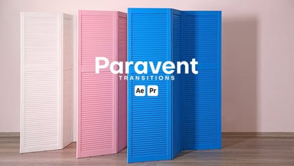 Paravent Folding Screen Divider Wipes for After Effects & Premiere Pro MOGRT