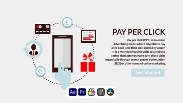Pay Per Click Design Concept - Modern PPC Advertising Presentation Animation Template