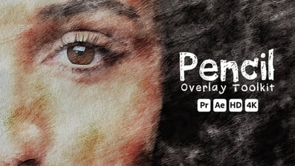 Pencil Sketch Overlay Toolkit for After Effects & Premiere Pro MOGRT – 10 Overlays