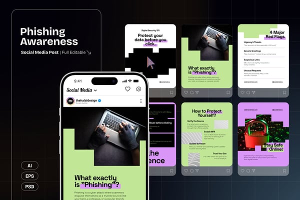 Phishing Awareness Social Media Post Templates